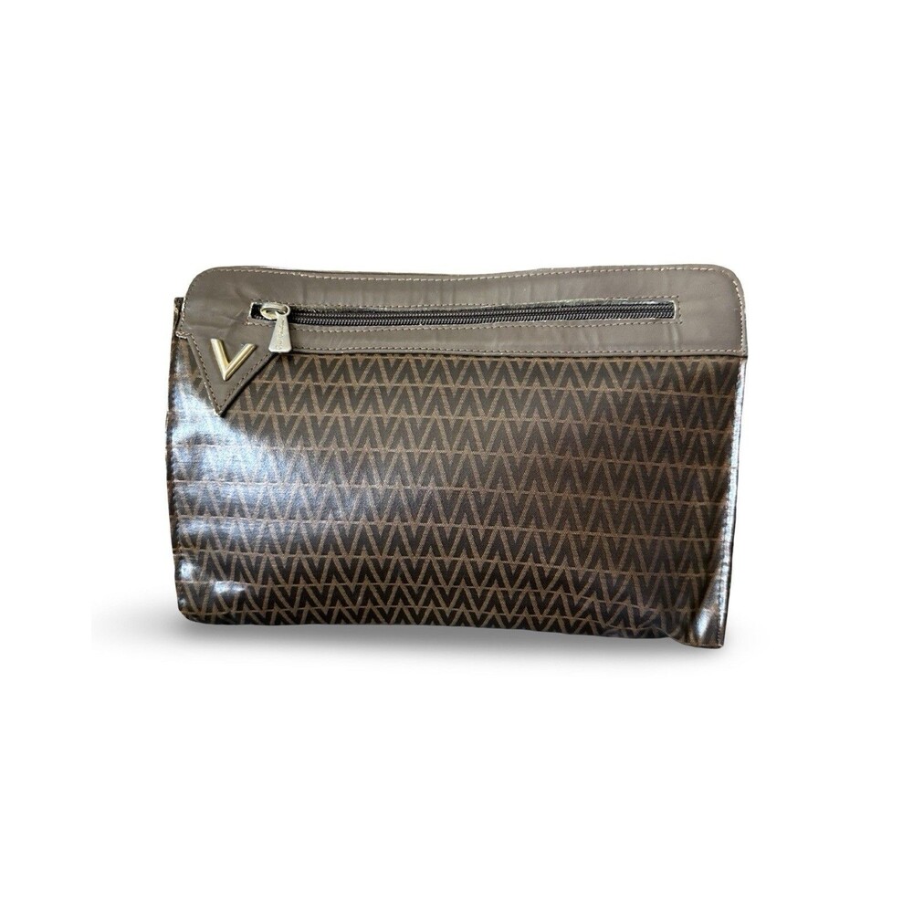 MARIO VALENTINO Rare Clutch Bag V Logo Leather